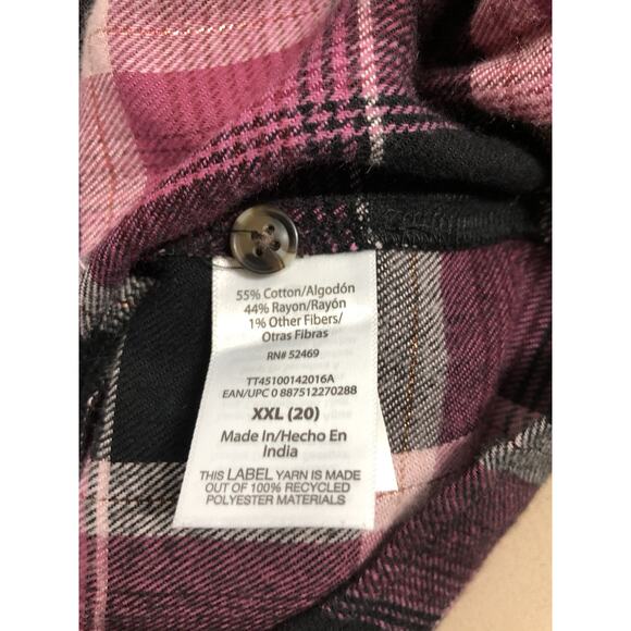 Time & True Women Flounce Tiers Dress XXL Boho Vacation Henley Neck Long Sleeve - Picture 12 of 13